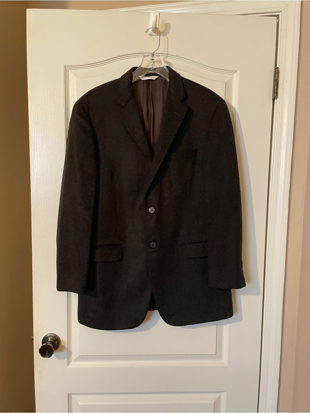 SAMUELSOHN Mens 42R Cashmere Mink Blazer Charcoal Gray Made in Canada 2 Button - Picture 11 of 12